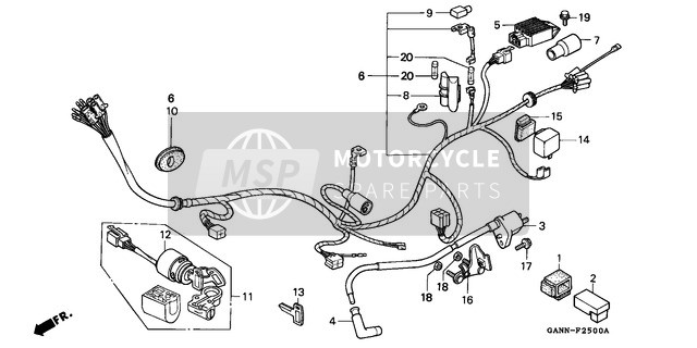 Honda ST50 1994 Wire Harness for a 1994 Honda ST50